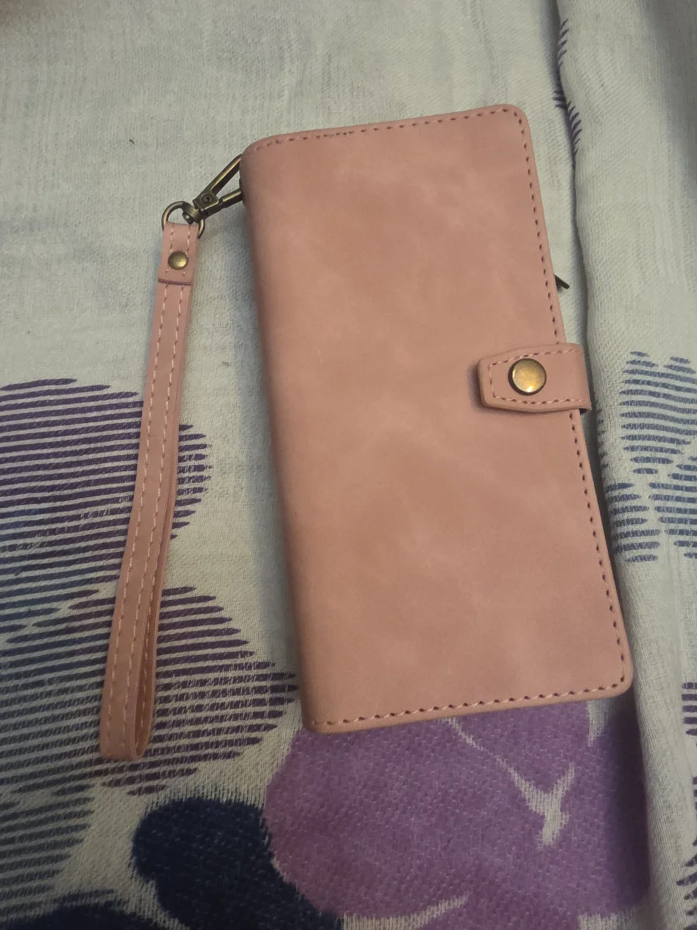 Blush Pink Wristlet Wallet for phone